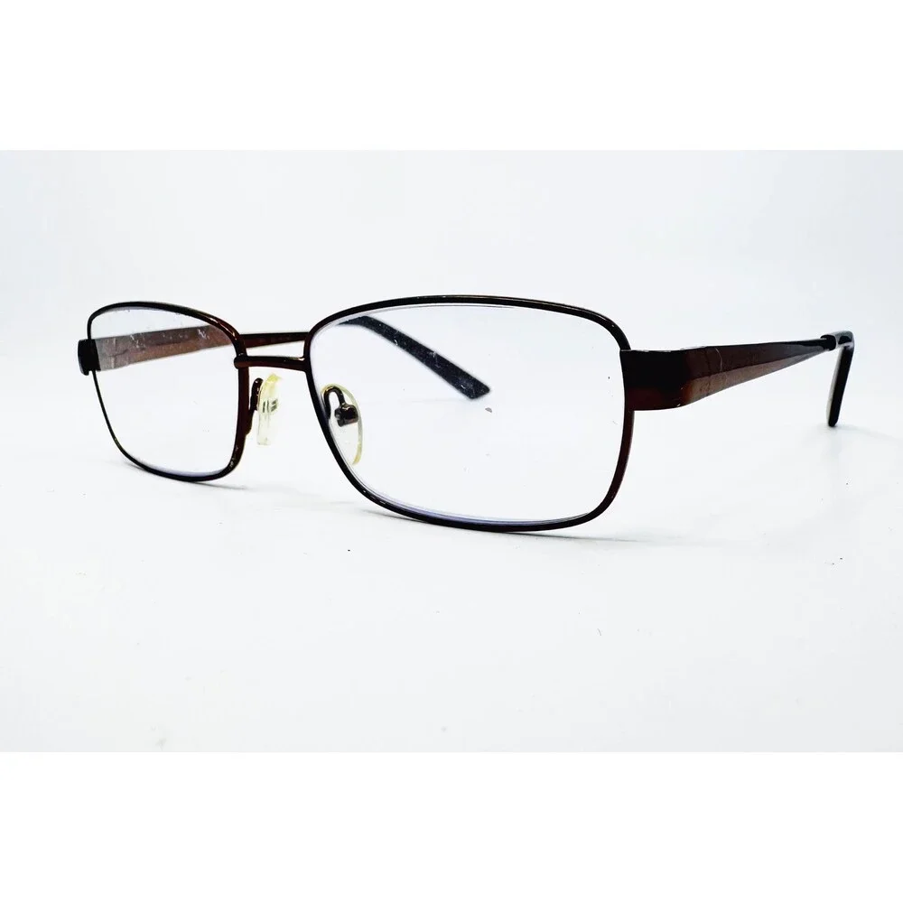 WM Eyeglasses Mens Brown Rectangle Frame WM 5101 BR 54-16-140